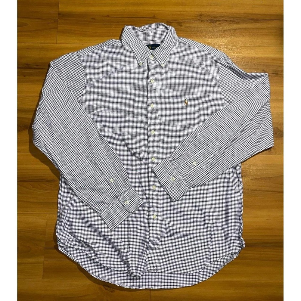 Mens Polo Ralph Lauren Plaid Slim Fit Small Pony Casual Dress Shirt